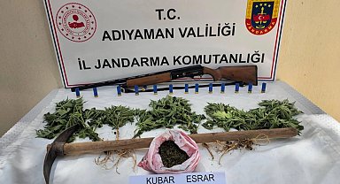 Adıyaman Jandarması'ndan uyuşturucu ve silah operasyon
