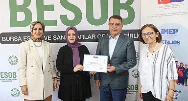 Bursa'da kadın kaynak ustaları iş başında