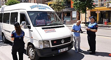Denizli Büyükşehir'den şehir içi minibüs ve taksi denetimi
