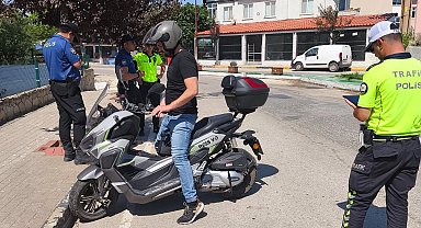 Edirne Keşan'da motosiklet denetiminde ceza yağdı