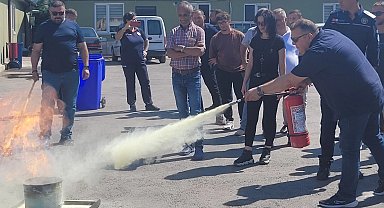 Gölcük Belediyesi personeline yangın eğitimi
