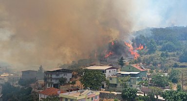 İsmetiye'deki yangına müdahaleyi Erkan Aydın takip etti