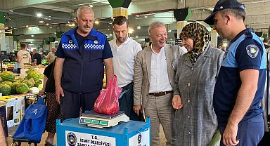 İzmit Belediyesinden pazar yerlerinde hassas terazi denetimi