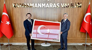 Kahramanmaraş'ta Şahbazlı'dan Vali Ünlüer'e anlamlı hediye