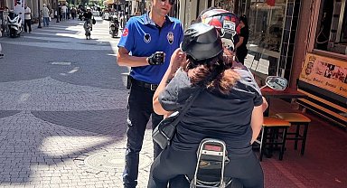 Manisa'da yaya yollarına motosiklet denetimi