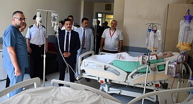 Mudanya Kaymakamı Terzi'den hastanede 'şifa' ziyareti