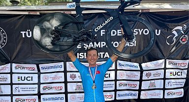 Mudanya'nın bisiklet sporcusu zirveye pedal çevirdi