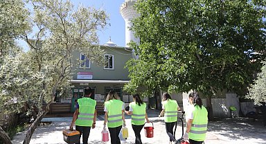 Muğla'da bayram öncesi cami temizliği