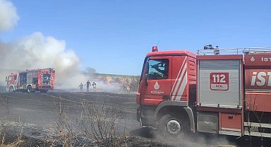 Silivri'de otluk alanda çıkan yangın kontrol altına alındı