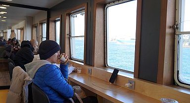 Vapurda ofis keyfi başladı