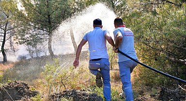 Yakaköy'deki orman yangınına Bornova'da anında müdahale