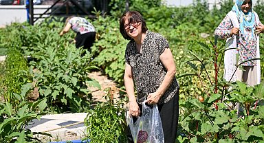 Bornova'da Kent Bostanları'nda hasat sevinci