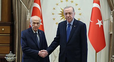 Cumhurbaşkanı Erdoğan, Bahçeli'yi Külliye'de kabul etti