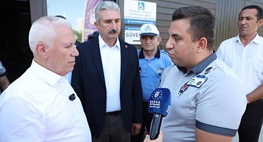 Kahraman güvenlik görevlisine Başkan Bozbey’den tebrik