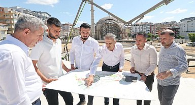 Kocaeli Çayırova Kent Meydanı'nda çalışmalar devam ediyor