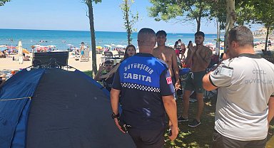 Kocaeli Kandıra sahillerinde çadır denetimi