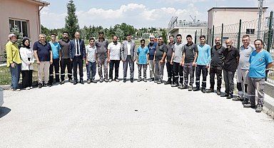 Kütahya'da Arıtma Tesisi personeline Başkan Kahveci morali