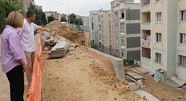 Başkan Hürriyet istinat duvarı çalışmasını yerinde denetledi