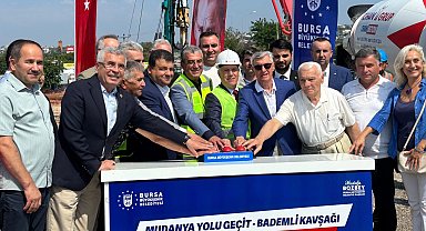 Bursa ulaşımına yeni nefes olacak! Büyükşehir'den Mudanya Yolu Geçit-Bademli Kavşağı Projesi'ne temel
