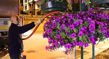 Eskişehir'de gece mesaisiyle yeşil alanlara can veriliyor