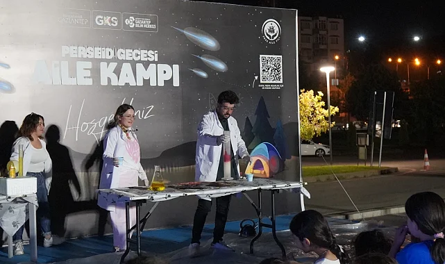 Gaziantep'te aileler Perseid Gecesi'nde bilimle buluştu