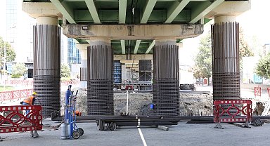 İstanbul'da M1 metro hattının viyadükleri afete karşı güçlendiriliyor