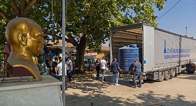 İzmir Büyükşehir yanan köylere can suyu oluyor