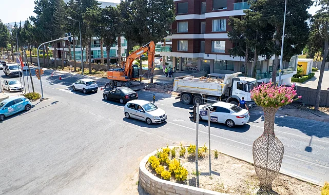 İzmir Güzelbahçe'de ana arterler yenileniyor
