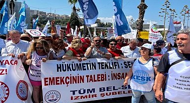 İzmir Konak'ta KESK ve Dev Emekli-Sen'den ortak eylem