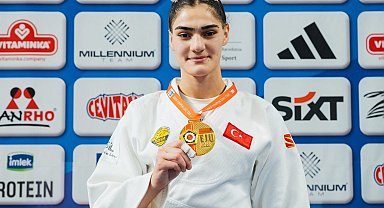 Judocu Sinem Oruç'tan Üsküp'te altın madalya