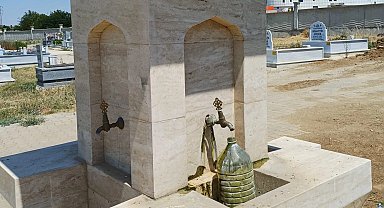 Keşan Asri Mezarlık'taki çeşme arızası mağdur ediyor
