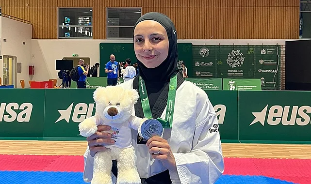 Konyalı milli sporcu Saliha'dan Avrupa ikinciliği