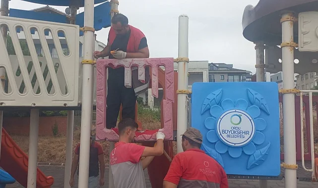 Ordu'da şehir mobilyaları elden geçiyor