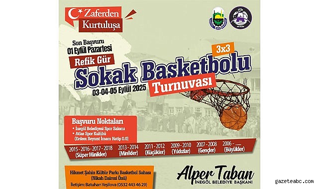 Sokak Basketbolu Turnuvası Başvuruları Başladı