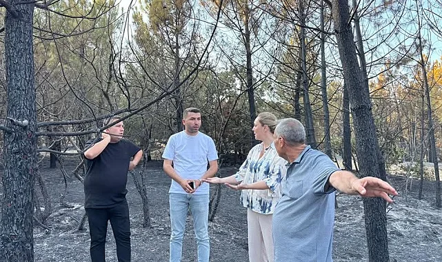 Taybıllı'dan Enez'de yangın bölgesine dayanışma ziyareti