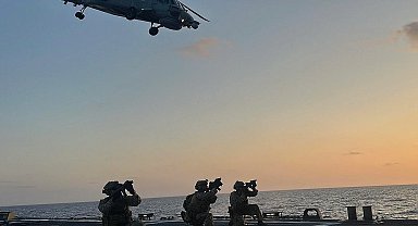 TCG Gaziantep Fırkateyni Libya eğitiminde