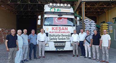 Yangın mağduru çiftçilere yem desteği