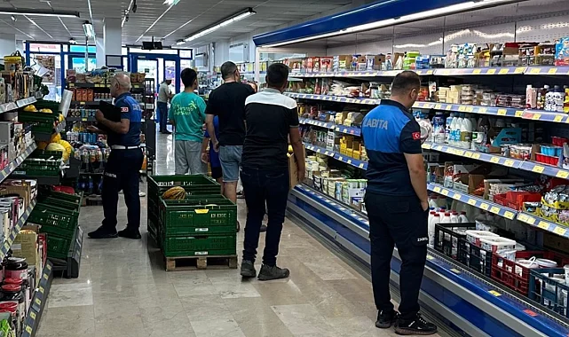 Zile zabıta ekiplerinden marketlerde sıkı denetim