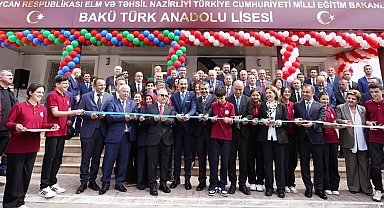Azerbaycan'da Bakü Türk Anadolu Lisesi törenle açıldı