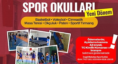 İnegöl Belediyesi Kış Spor Okullarında Kayıtlar Devam Ediyor