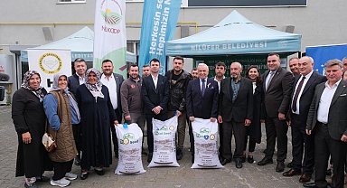 Bursa Nilüfer'den üreticiye İtalyan çimi tohumu desteği