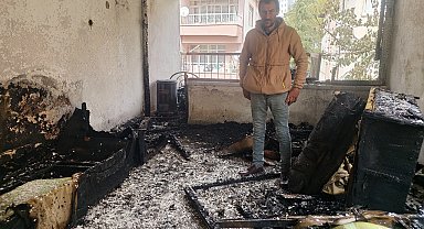 Evi yanan vatandaşa Kayseri Talas'tan yardım eli