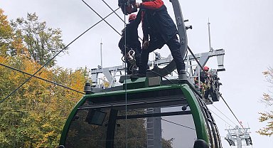 Kartepe Teleferik'te gerçeği aratmayan tatbikat