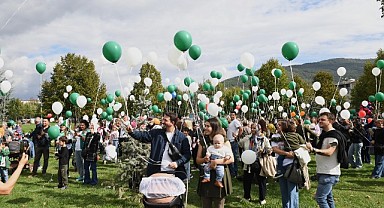 Mutluluk balonları SMA’lı Çağan Ata Taran için uçuruldu