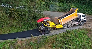 Ordu'da Gürgentepe sıcak asfaltla yenileniyor