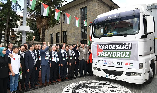 Trabzon'dan Gazze'ye 250 tonluk kardeşlik konvoyu