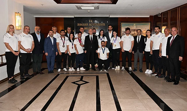 ASKİ'li sporculardan Başkan Yavaş'a ziyaret