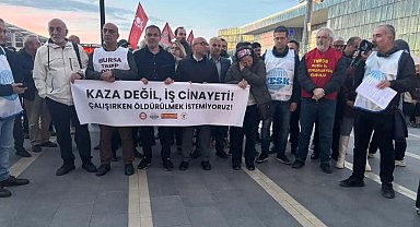 Bursa'da DİSK, KESK, TMMOB ve TTB'den iş cinayetlerine karşı ortak tepki!