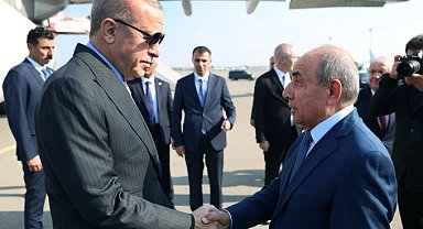 Cumhurbaşkanı Erdoğan Zafer Günü için Bakü'de