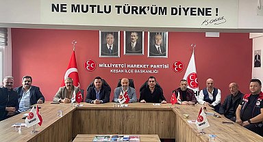 Edirne Keşan'da Tarım İlçe Müdürü Olcay Karbuz'dan MHP'ye ziyaret